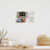 kerstcadeautjeJongen die in het stopzetten graven Poster (Keuken)