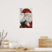 kerstcadeautjeKerstman met Binocles Poster (Keuken)