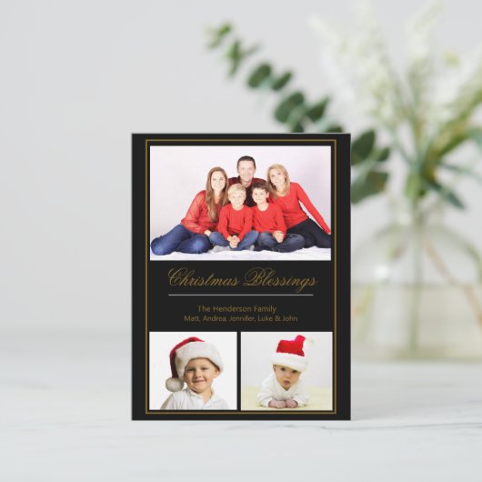 kerstcadeautjes Aangepaste serie Foto Briefkaart (Staand voorkant)