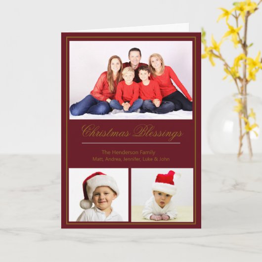 kerstcadeautjes Aangepaste serie Foto Kaart (Gele Bloem)