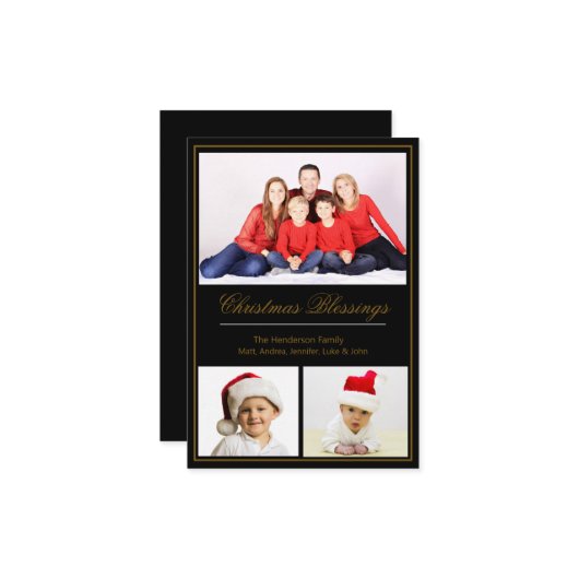 kerstcadeautjes Aangepaste serie Foto Kaart (Voorkant / Achterkant in situ)