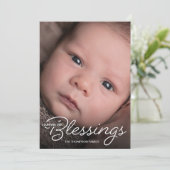 kerstcadeautjes Baby Foto geboorteaankondiging Aankondiging (Staand voorkant)