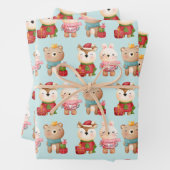 kerstcadeautjes - Beer voor rendieren en konijnenp Inpakpapier Vel (In situ)