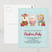 kerstcadeautjes - Beer voor rendieren en konijnenu Briefkaart (Voorkant / Achterkant)