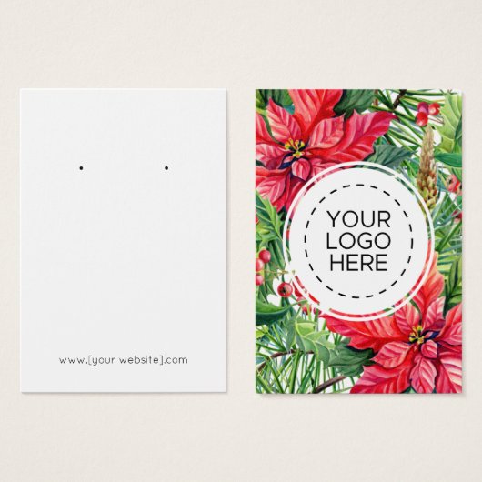 kerstcadeautjes bloemen die een visitekaartje verd (Voorkant /achterkant)