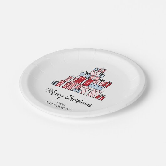 kerstcadeautjes Borden voor feestdagen Papieren Bordje (Gekanteld)