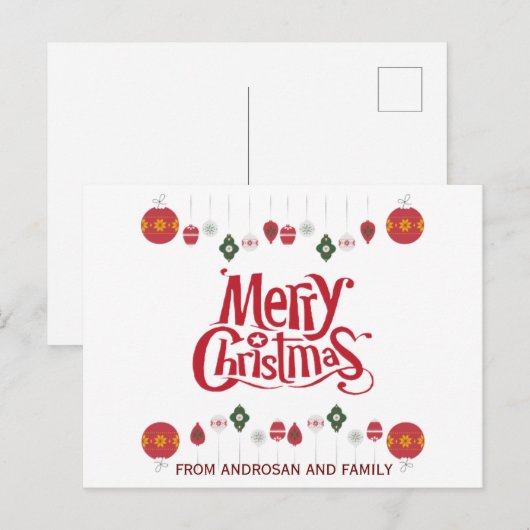 kerstcadeautjes Briefkaart (Voorkant / Achterkant)