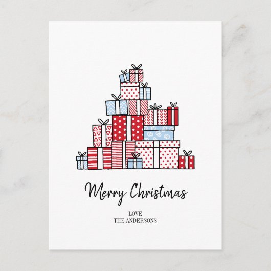 kerstcadeautjes Briefkaart (Voorkant)