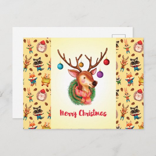 kerstcadeautjes briefkaart (Voorkant / Achterkant)