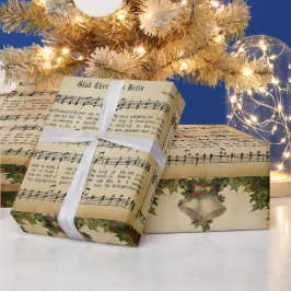  kerstcadeautjes Carol Script Print Cadeaupapier