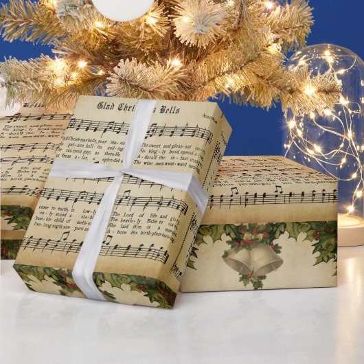  kerstcadeautjes Carol Script Print Cadeaupapier (Feestdagen)