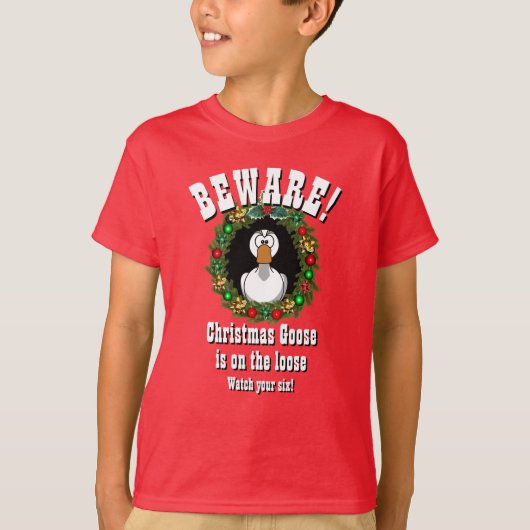 kerstcadeautjes CHRISTMAS GOOSE LOOSE T-shirt (Voorkant)