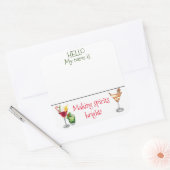 kerstcadeautjes Drinken Vierkante Sticker (Envelop)