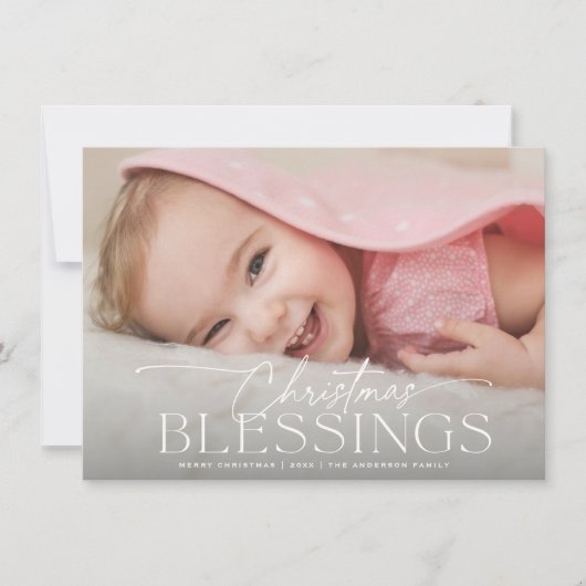 kerstcadeautjes Elegant Holiday Fotokaart Feestdagenkaart (Voorkant)