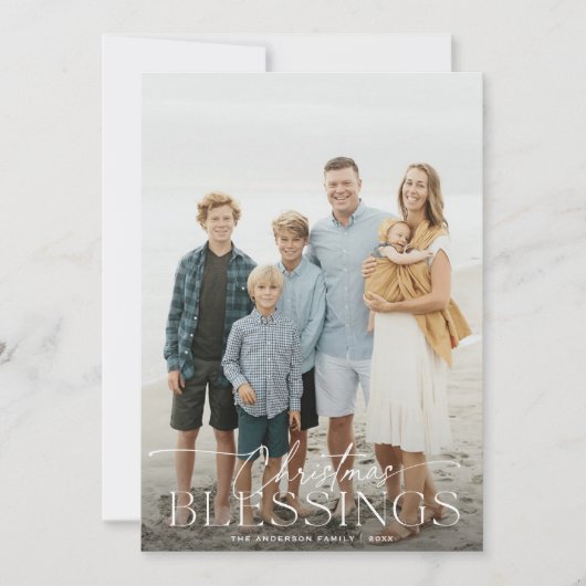 kerstcadeautjes Elegant Holiday Fotokaart Feestdagenkaart (Voorkant)