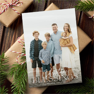 kerstcadeautjes Elegant Holiday Fotokaart Feestdagenkaart