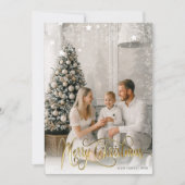 kerstcadeautjes Elegant Holiday Fotokaart Kaart (Voorkant)