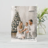 kerstcadeautjes Elegant Holiday Fotokaart Kaart (Staand voorkant)