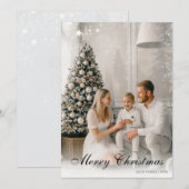 kerstcadeautjes Elegant Holiday Fotokaart Kaart (Voorkant / Achterkant)
