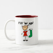 kerstcadeautjes en cadeautjes voor kerstcadeautjes tweekleurige koffiemok (Links)