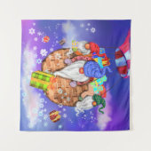 kerstcadeautjes en cadeautjes voor kerstcadeautjes wandkleed (Voorkant (horizontaal))