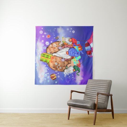 kerstcadeautjes en cadeautjes voor kerstcadeautjes wandkleed (In Situ (horizontaal))