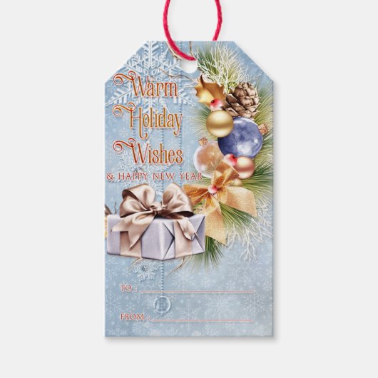 kerstcadeautjes en feestdagen met pannen cadeaulabel (Voorkant)