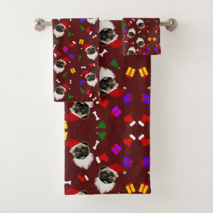 kerstcadeautjes en geschreeuw voor kerstkinderen bad handdoek