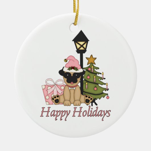 kerstcadeautjes en Kaarten Keramisch Ornament (Voorkant)