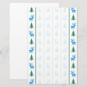 kerstcadeautjes en kerstbomen briefpapier (Voorkant / Achterkant)