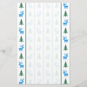 kerstcadeautjes en kerstbomen briefpapier