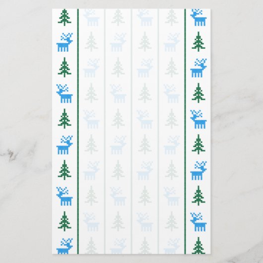 kerstcadeautjes en kerstbomen briefpapier (Voorkant)