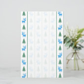 kerstcadeautjes en kerstbomen briefpapier (Staand voorkant)