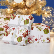 kerstcadeautjes en Ornamenten, pakpapier