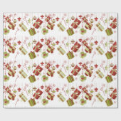 kerstcadeautjes en Ornamenten, pakpapier (Vlak)