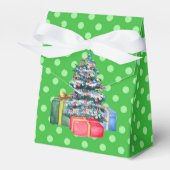 kerstcadeautjes en poka Dots voor kerstbox Bedankdoosjes (Voorkant Zijde)