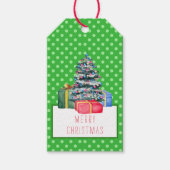 kerstcadeautjes en pokadots Label Cadeaulabel (Voorkant)