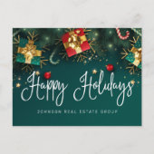 kerstcadeautjes en siervoorwerpen Prettige feestda Briefkaart (Voorkant)