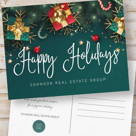 kerstcadeautjes en siervoorwerpen Prettige feestda Briefkaart