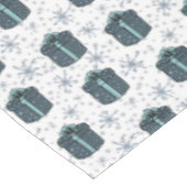 kerstcadeautjes en sneeuwvlokken tafelkleed (Gekanteld)