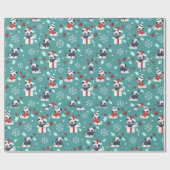 kerstcadeautjes en snowflakes cadeaupapier (Vlak)