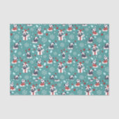 kerstcadeautjes en snowflakes tissuepapier (Voorkant)