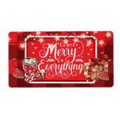 kerstcadeautjes etiket (Voorkant)