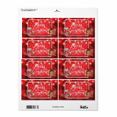 kerstcadeautjes etiket (Full Sheet)