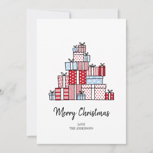 kerstcadeautjes feestdag Kaart (Voorkant)