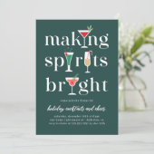 kerstcadeautjes feestdag uitnodiging (Staand voorkant)