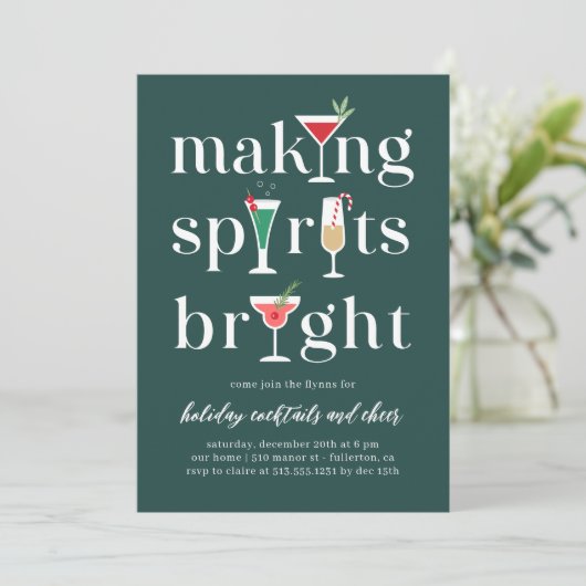 kerstcadeautjes feestdag uitnodiging (Staand voorkant)