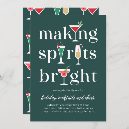 kerstcadeautjes feestdag uitnodiging (Voorkant / Achterkant)