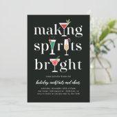 kerstcadeautjes feestdag uitnodiging (Staand voorkant)