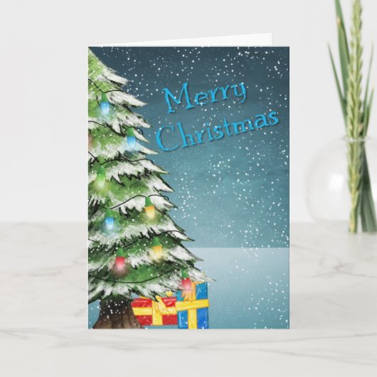 kerstcadeautjes feestdagen kaart (Voorkant)